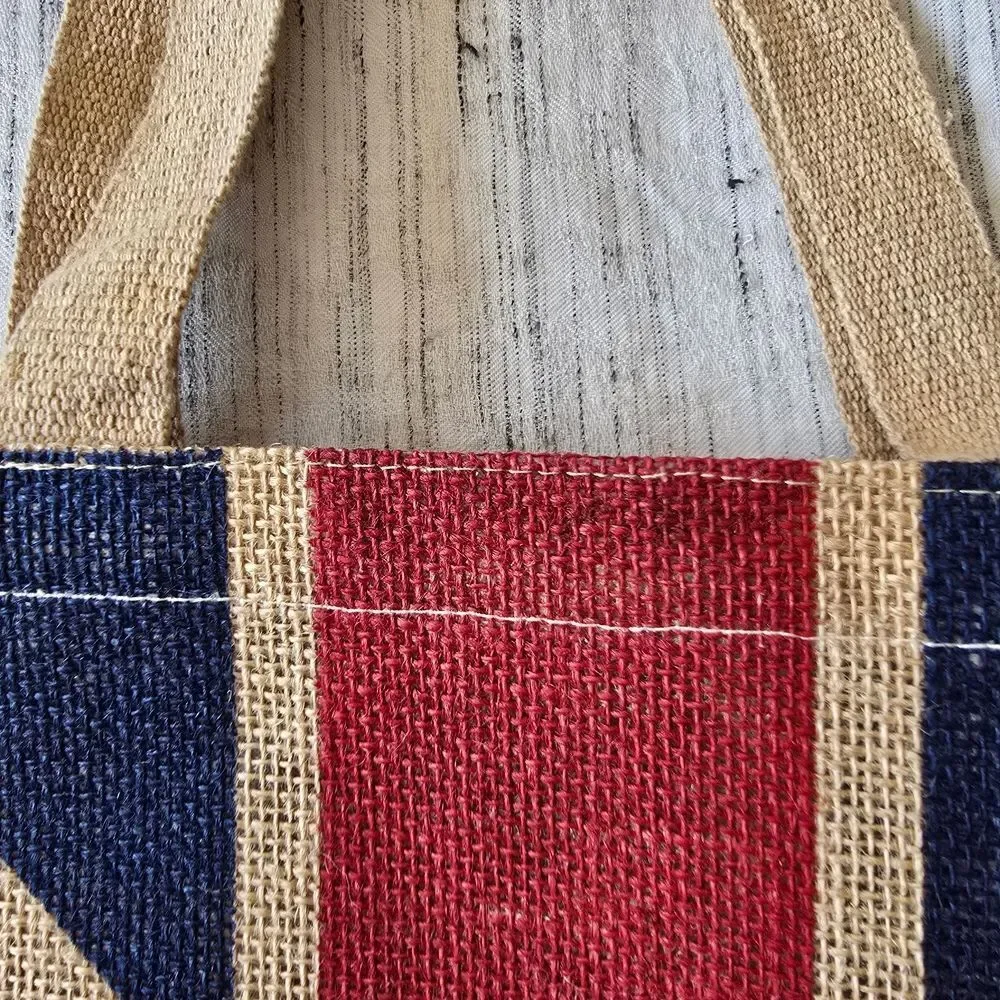 Union Jack Jute Tote Bag